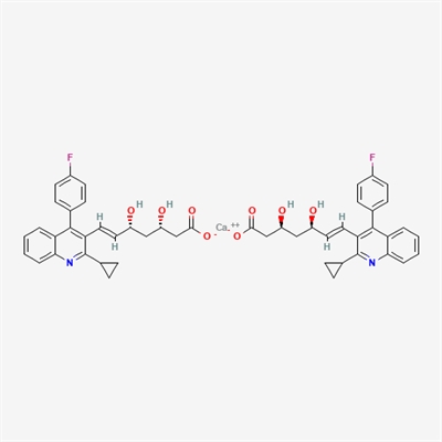 Calcium (3S,5R,E)-7-(2-cyclopropyl-4-(4-fluorophenyl)quinolin-3-yl)-3,5-dihydroxyhept-6-enoate(Pitavastatin Impurity)