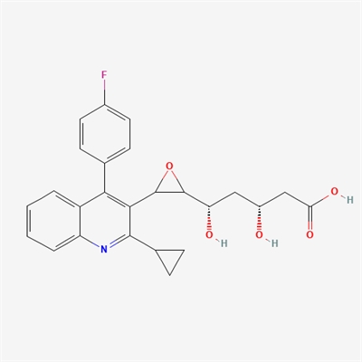 monocalcium bis[(3R,5S)-5-(3-(2-cyclopropyl-4-(4-fluorophenyl) quinolin-3-yl)oxiran-2-yl)-3,5-dihydroxypentanoate] hydrate(Pitavastatin Impurity)