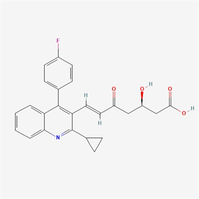 (R,E)-7-(2-cyclopropyl-4-(4-fluorophenyl)quinolin-3-yl)-3-hydroxy-5-oxohept-6-enoic acid(Pitavastatin Impurity)