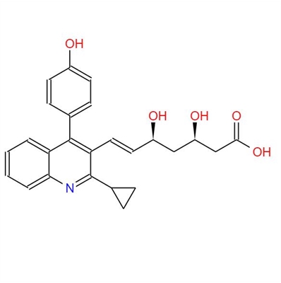 6-Heptenoic acid, 7-[2-cyclopropyl-4-(4-hydroxyphenyl)-3-quinolinyl]-3,5-dihydroxy-, (3R,5S,6E)-(Pitavastatin Impurity)
