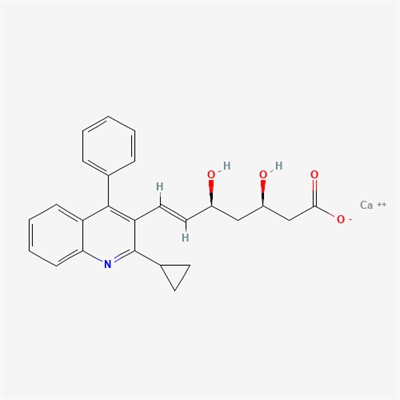 Calcium (3R,5S,E)-7-(2-cyclopropyl-4-phenylquinolin-3-yl)-3,5-dihydroxyhept-6-enoate(Pitavastatin Impurity)