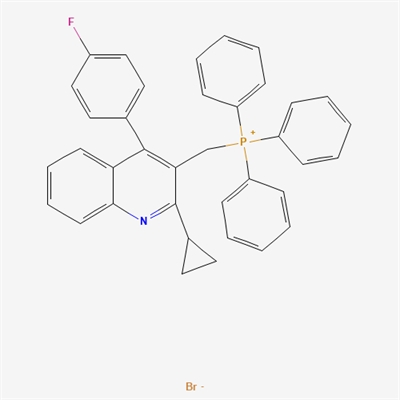 ((2-Cyclopropyl-4-(4-fluorophenyl)quinolin-3-yl)methyl)triphenylphosphonium bromide