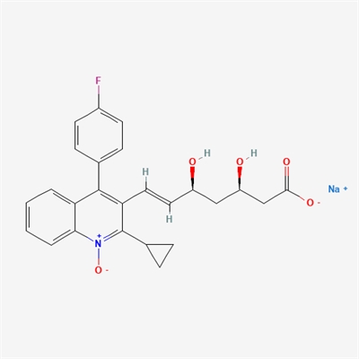 sodium (3R,5S,E)-7-(2-cyclopropyl-4-(4-fluorophenyl)-1- oxidoquinolin-3-yl)-3,5-dihydroxyhept-6-enoate(Pitavastatin Impurity)