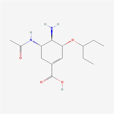 (3R,4R,5S)-5-acetamido-4-amino-3-(pentan-3-yloxy)cyclohex-1-ene-1-carboxylic acid(Oseltamivir Impurity)