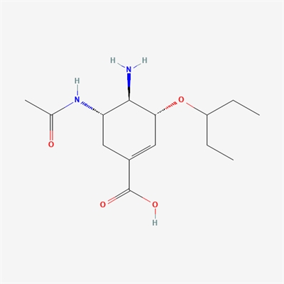 (3R,4R,5S)-5-acetamido-4-amino-3-(pentan-3-yloxy)cyclohex-1-ene-1-carboxylic acid(Oseltamivir Impurity)