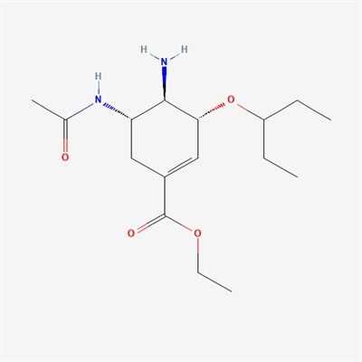 ethyl (3R,4R,5S)-5-acetamido-4-amino-3-(pentan-3-yloxy)cyclohex-1-ene-1-carboxylate(Oseltamivir Impurity)