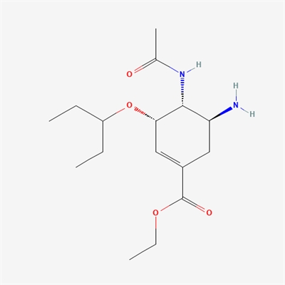 ethyl (3S,4R,5S)-4-acetamido-5-amino-3-(pentan-3-yloxy)cyclohex-1- ene-1-carboxylate hydrochloride