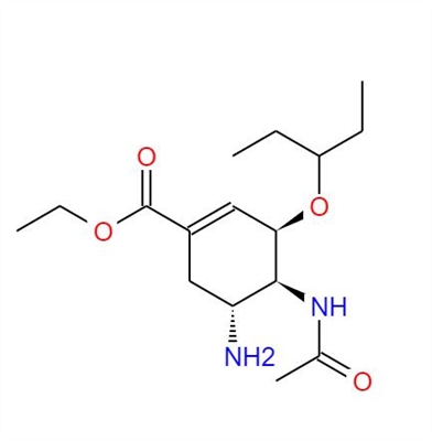 ethyl (3R,4S,5R)-4-acetamido-5-amino-3-(pentan-3-yloxy)cyclohex-1- ene-1-carboxylate hydrochloride(Oseltamivir Impurity)