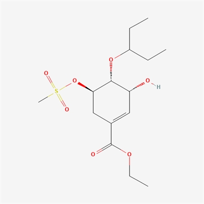 (3R,4R,5R)-Ethyl 3-hydroxy-5-((methylsulfonyl)oxy)-4-(pentan-3-yloxy)cyclohex-1-enecarboxylate(Oseltamivir Impurity)