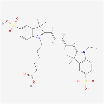 3H-Indolium, 2-[5-[1-(5-carboxypentyl)-1,3-dihydro-3,3-dimethyl-5-sulfo-2H-indol-2-ylidene]-1,3-pentadien-1-yl]-1-ethyl-3,3-dimethyl-5-sulfo-, inner salt