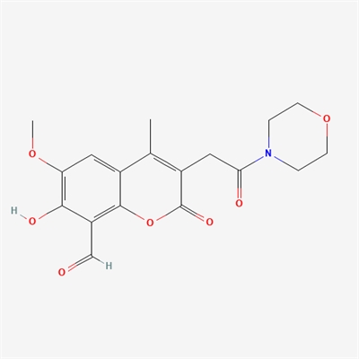 7-hydroxy-6-methoxy-4-methyl-3-(2-morpholino-2-oxoethyl)-2-oxo-2H-chromene-8-carbaldehyde