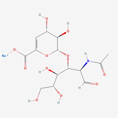 Sodium (2R,3R,4S)-2-(((2R,3R,4R,5R)-2-acetamido-4,5,6-trihydroxy-1-oxohexan-3-yl)oxy)-3,4-dihydroxy-3,4-dihydro-2H-pyran-6-carboxylate